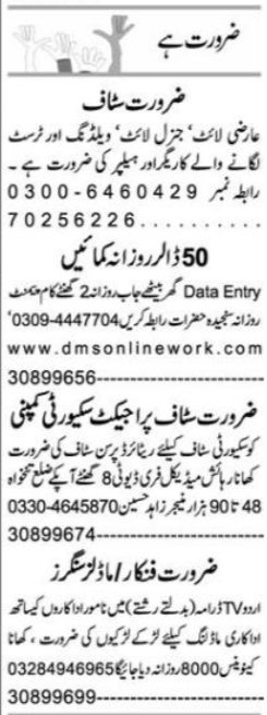 Jobs in Faisalabad for Data Entry Operators and Security Personnel in 2024