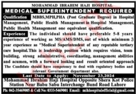   Jobs at Muhammad Ibrahim Haji Hospital in Lahore for 2024